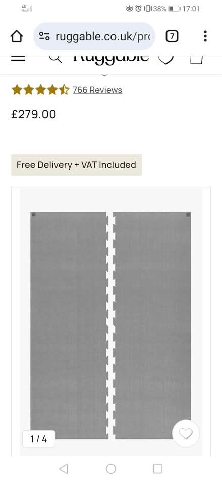 Photo of free Rugable rug pad 185cmx275cm (Pimlico, SW1) #1