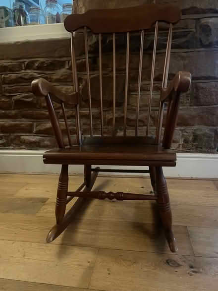 Photo of free Brown wooden rocking chair (Scotby CA4) #1