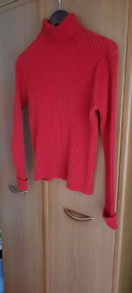 Photo of free Red ribbed polo neck jumper early 2000 M&S, size 18 (Woodley RG6) #1