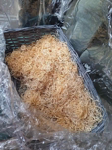 Photo of free Grey hamper with filling and cellophane (Walthamstow E17) #1