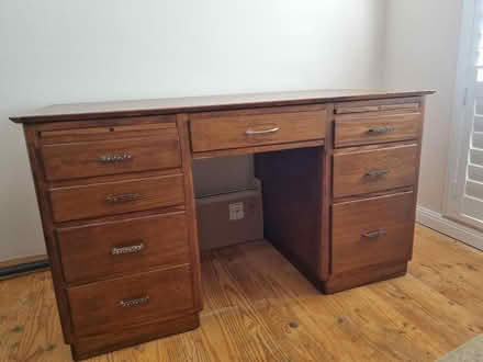 Photo of free Wood 8 Drawer Desk (Macarthur ACT) #1