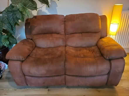 Photo of free Brown sofa with footrests (Swansea Mount Pleasant SA1) #1