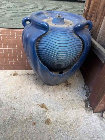 Photo of free Blue pottery garden fountain (Alameda) #1