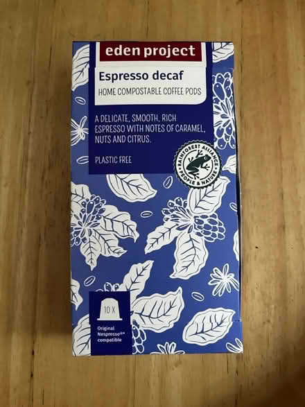 Photo of free Eden Project decaf coffee pods (Woodstock) #1