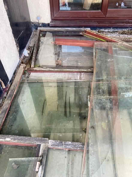 Photo of free Greenhouse base and glass panels (Old Whittington S41) #2