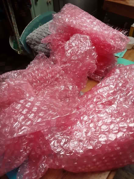 Photo of free Pile of large pink bubblewrap (Denny Bottom TN4) #1