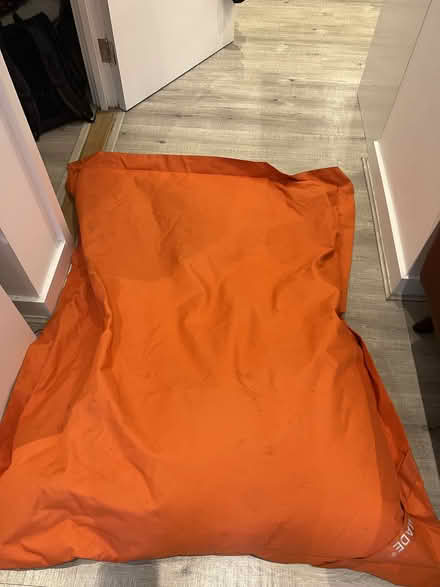 Photo of free Large orange beanbag (Bow E3) #4