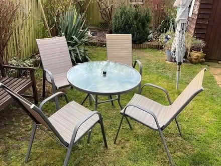 Photo of free Patio table and 4 chairs (Moulton) #1