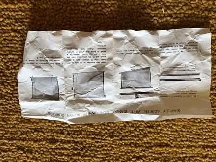 Photo of free Slide Projection Screen (Finchampstead RG40) #2