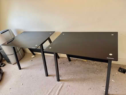 Photo of free Black glass office desks, medium size (Lexden CO3) #1