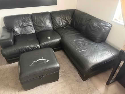Photo of free Leather corner sofa (The Cedars Estate WD3) #2