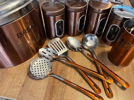 Photo of free Bronze kitchen bread bin,l (Bootle) #1