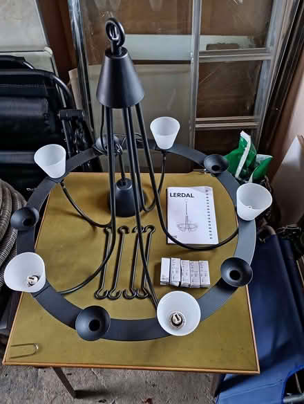 Photo of free Black Metal chandalier (Bromham MK43) #1