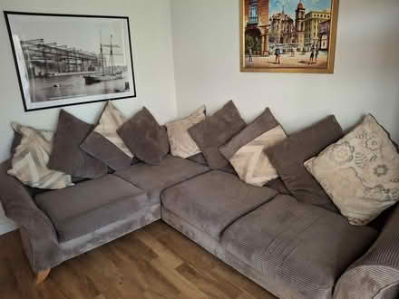 Photo of free Grey and cream/beige corner sofa (Southborough TN4) #4