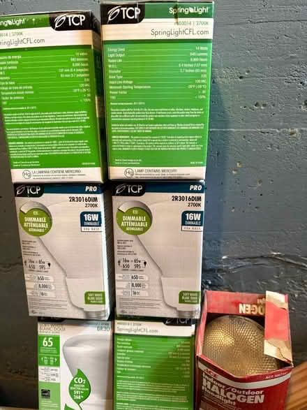 Photo of free 14 w bulbs 65 equivalent dimable (Simbury ct) #2
