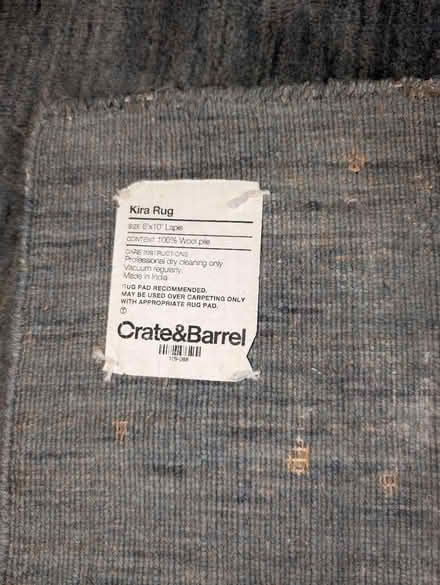 Photo of free Wool Rub 8'x10', color: Lapis (near Palo Alto High School) #2