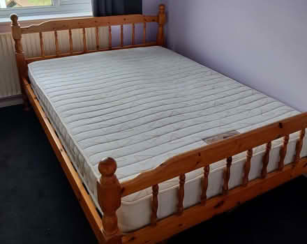 Photo of free Double bed frame and mattress (Silver End CM8) #1