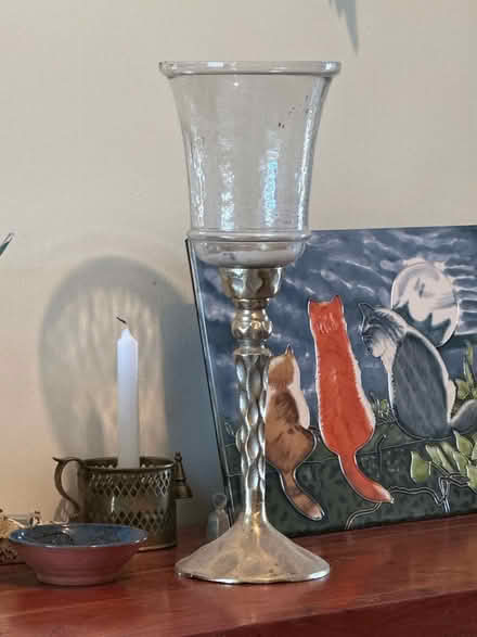Photo of free Tall glass vase (Clapham, Bedford) #1