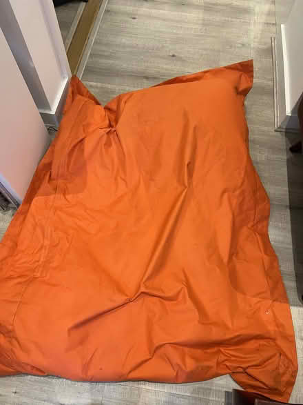 Photo of free Large orange beanbag (Bow E3) #1