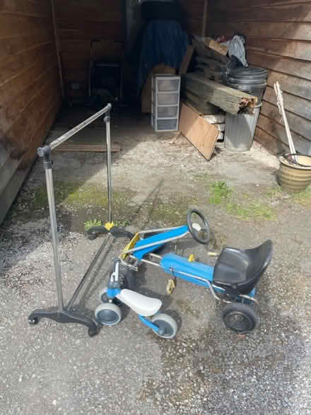 Photo of free Pedal car, roller & clothes rail (Cambridge) #1