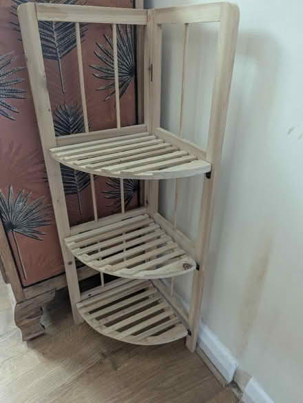 Photo of free Corner Pine Plant Stand (Grangeway area NN10) #1