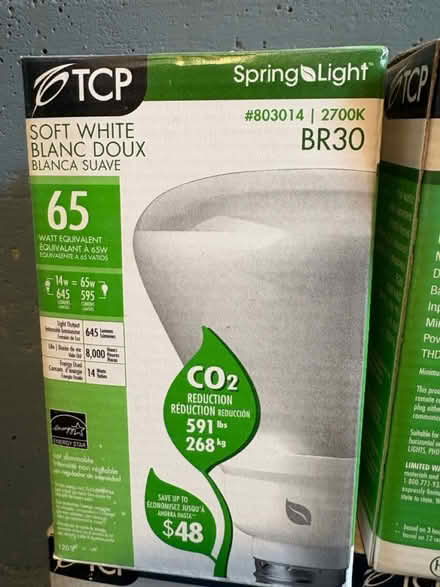 Photo of free 14 w bulbs 65 equivalent dimable (Simbury ct) #3