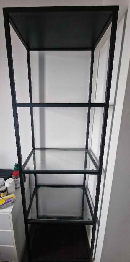 Photo of free Ikea black and glass shelving unit (St Albans AL4) #1