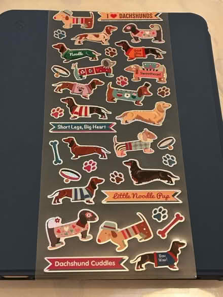 Photo of free 1 sausage dog sticker sheet (Jennetts park RG12) #1