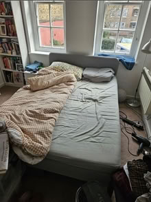Photo of free IKEA Bed + Mattres (Ikea SLATTUM) (Battersea SW11) #1
