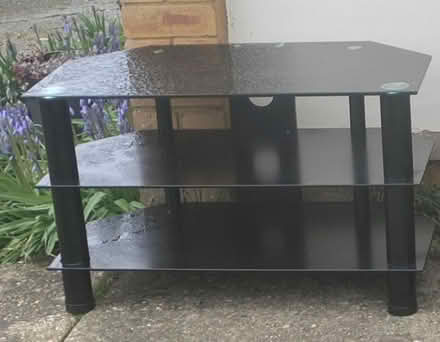 Photo of free Glass TV stand and a Pouffe (Littlehampton BN17) #2
