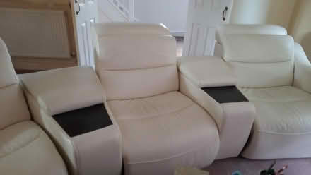Photo of free 3 seater recliner sofa with storage (Byfleet KT14) #1