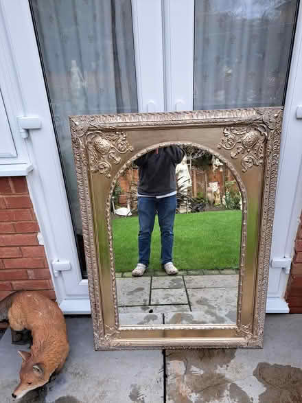 Photo of free Gold coloured arch shaped mirror (Lichfield) #1