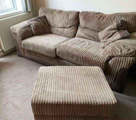 Photo of free Sofa & footstool (Micklefield HP13) #1