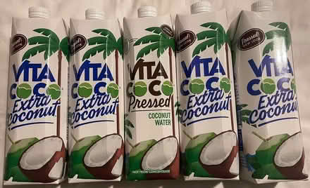 Photo of free 5 1L cartons coconut water past bb (Finsbury Park N4) #1