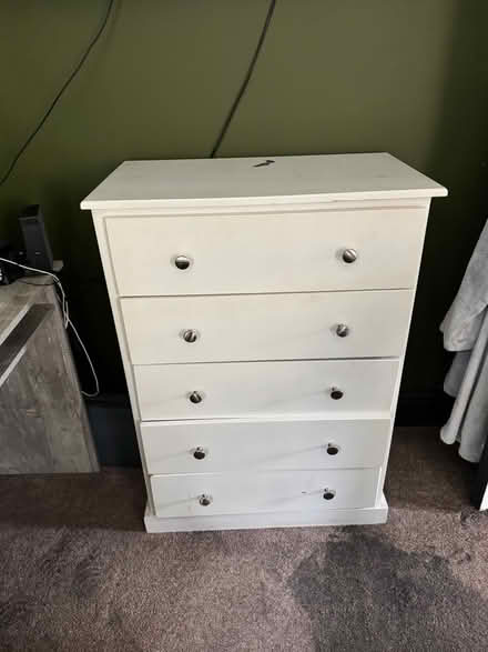 Photo of free Wooden chest of drawers (Wallington) #2
