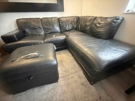 Photo of free Leather corner sofa (The Cedars Estate WD3) #1
