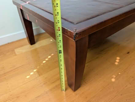 Photo of free Leather-top coffee table, chocolate (near Palo Alto High School) #3