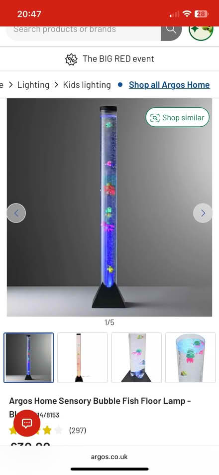 Photo of free Sensory bubble lamp with fish (Southdown) #1