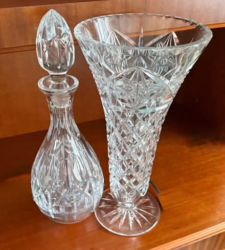Photo of free Cut glass vase and decanter (Prestwich) #1