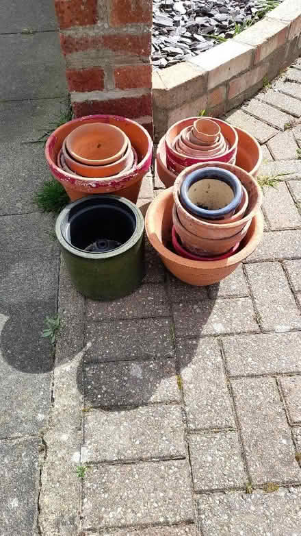 Photo of free Selection of pottery plant pots (Stifford Clays RM16) #1