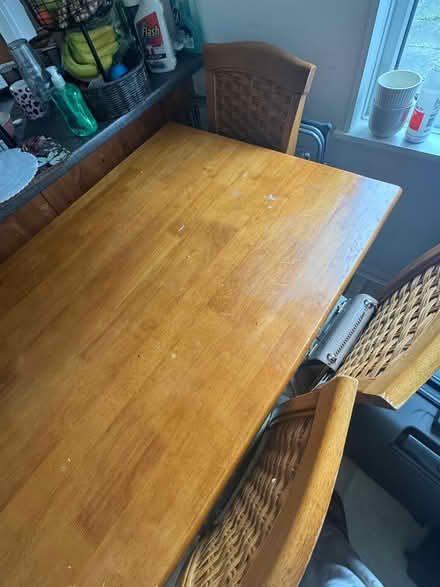 Photo of free Large Dinning table with 4 Chairs (Kirkstall LS5) #2