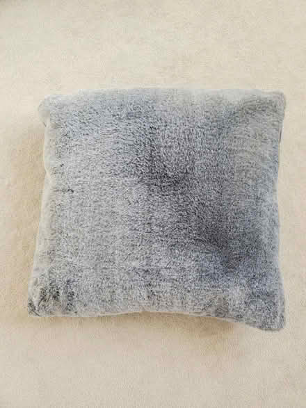 Photo of free Grey Faux Fur Cushion (South Woodham Ferrers) #1