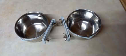 Photo of free Pair of Stainless pet dishesfor cage (Euxton PR7) #1