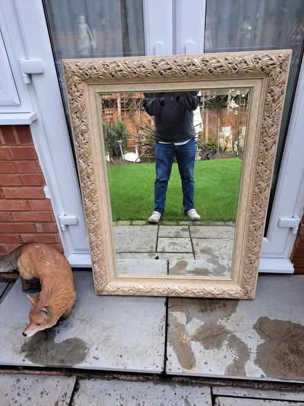 Photo of free Gold coloured framed mirror (Lichfield) #1