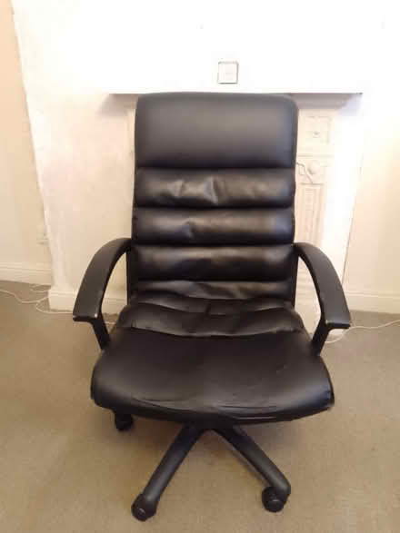 Photo of free Leather look office chair (Sharrow Vale S11) #1
