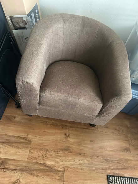 Photo of free Brown Bucker/Tub Chair (Longmont) #1