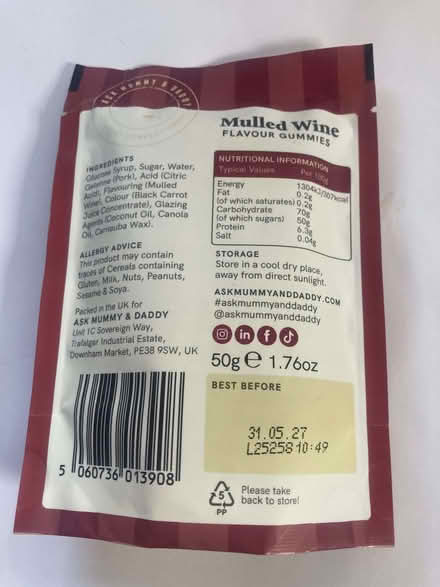 Photo of free Mulled wine flavour gummies (Headington Quarry OX3) #2
