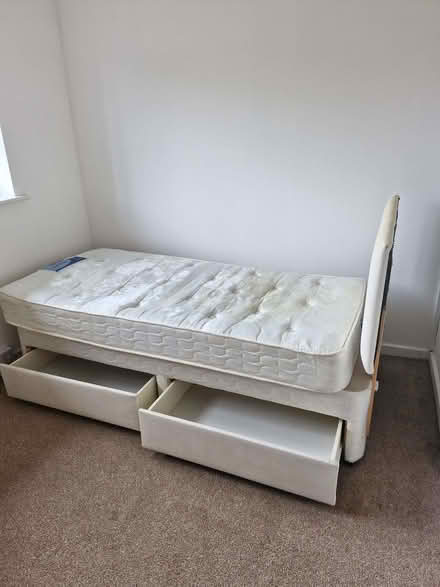 Photo of free Single divan bed with headboard (Bradley Fold BL2) #1