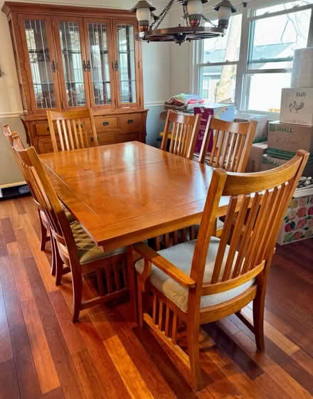 Photo of free Dining room table, chairs and hutch (Arnold) #2