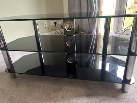 Photo of free Glass Tv Stand / Unit (Barton under Needwood DE13 8) #2